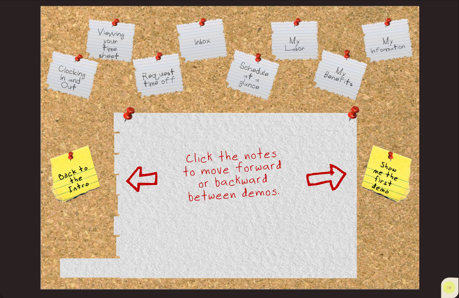 Corkboard with pinned up notes and pieces of paper