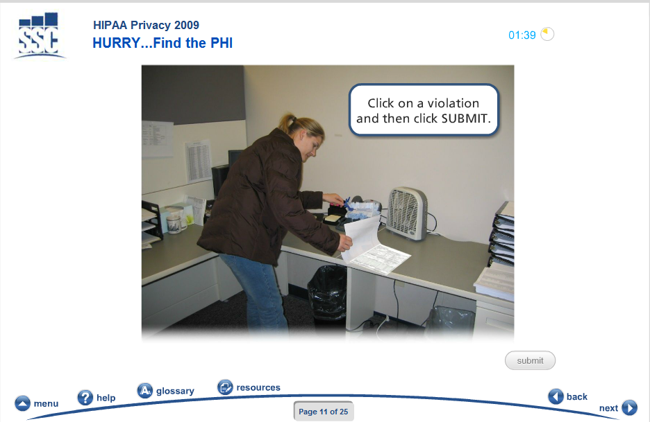 HIPAA Privacy 2009 Hurry... Find the PHI graphic
