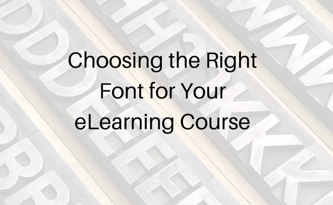 fonts and elearning