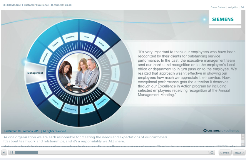 Siemens: Customer Excellence work example