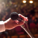 Microphone with crowd